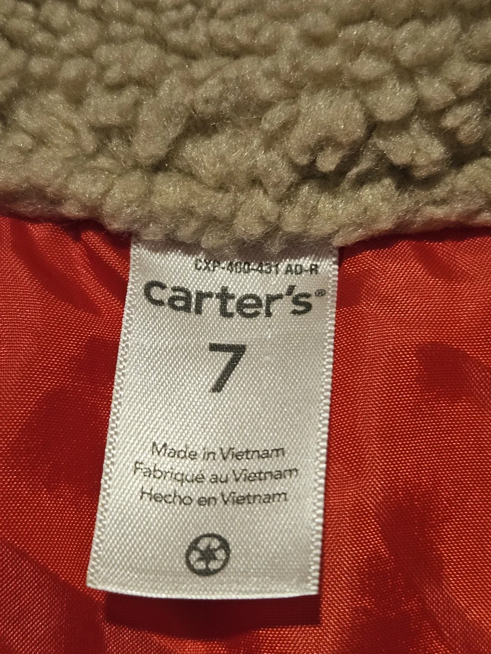 Boy's Carter's Red Puffer Vest Size 7